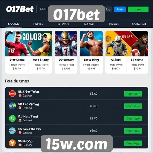 Ofertas e bônus disponíveis na plataforma 017bet